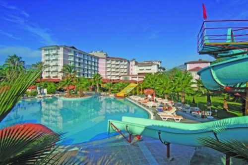 Фото бассейны с горками AKKA Alinda Hotel 5*. Рейтинг лучших отелей курорта Кемер, Турция