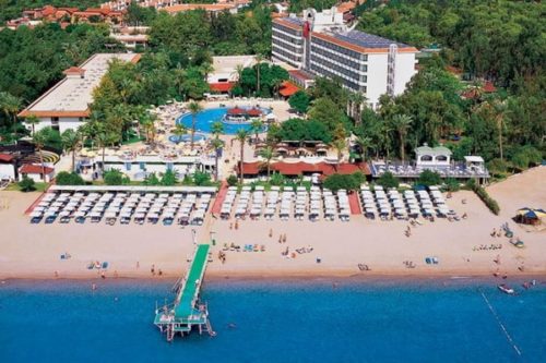 Фото пляж отеля с высоты Larissa Phaselis Princess Hotel*: рейтинг лучших отелей курорта Кемер, Турция от турагентства SeredinaLeta